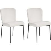ADA - Eetkamerstoel set van 2 - Gebroken wit - Polyester