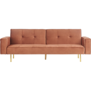 VISNES  - Slaapbank 3-zits - Goudbruin - Fluweel