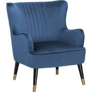 VARBERG - Fauteuil - Donkerblauw - Fluweel