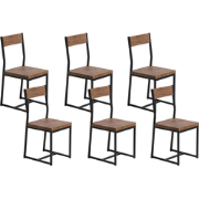 LAREDO - Eetkamerstoel - Donkerbruin - MDF