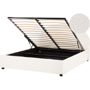 VAUCLUSE - Bed met opbergruimte - Gebroken wit - 160 x 200 cm - Bouclé
