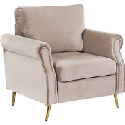 VIETAS - Fauteuil - Taupe - Fluweel