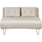 VESTFOLD - Slaapbank 2-zits - Lichtbeige - Fluweel