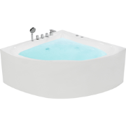 ISLITA - Hoekbad whirlpool - Wit - 133 x 187 cm - Acryl