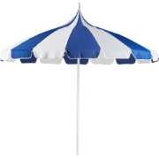 MINOA - Tuinparasol - Blauw/Wit -  245 cm - Polyester