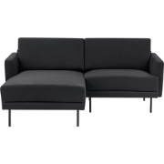 BREDA - Hoekbank - Zwart - Rechtszijdig - Polyester