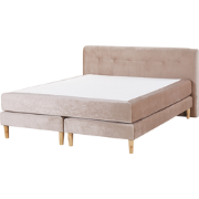 MARQUISE  - Tweepersoons boxspring - Beige - 160 x 200 cm - Fluweel