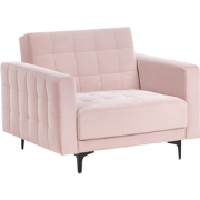 ABERDEEN - Fauteuil - Pastelroze - Fluweel