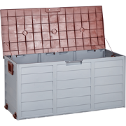 LOCARNO - Kussenbox - Grijs/Bruin - 112 cm - Synthetisch materiaal