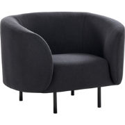 LOEN - Fauteuil - Zwart - Polyester