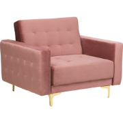 ABERDEEN - Chesterfield fauteuil - Roze - Fluweel