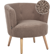 ODENZEN - Fauteuil - Bruin - Bouclé