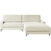 MALOY - Hoekbank - Gebroken wit - Linkszijdig - Polyester