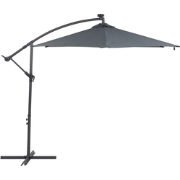 CORVAL - Led Parasol - Grafietgrijs - Polyester