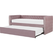 GASSIN - Onderschuifbed - Roze - 90 x 200 cm - Fluweel