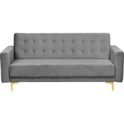 ABERDEEN  - Slaapbank 3-zits - Grijs - Fluweel