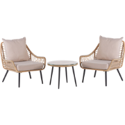 LAURETO - Bistroset voor 2 - Natuurlijk - PE rotan