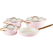 ELITE PRO - 7-delige pannen set - Roze - Aluminium