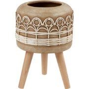 CYRTOMIUM - Bloempot - Lichtbruin - Magnesium