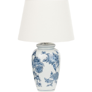 BELUSO - Tafellamp - Wit/Blauw - Porselein