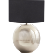 SOBRAMATI - Tafellamp - Zilver - Katoen/Linnen/Mangohout