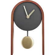 BLATTEN - Tafelklok - Donkerbruin/Zwart - MDF