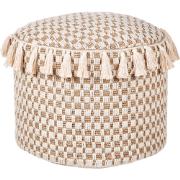 PIRAK - Poef - Lichtbeige - Wicker