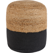 DALAMA  - Poef - Zwart - 46 cm - Katoen