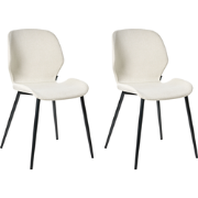 HOLLAND - Vergaderstoel set van 2 - Lichtbeige - Polyester