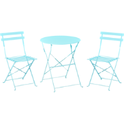 FIORI - Bistroset voor 2 - Turquoise - Staal