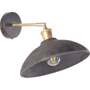 YERALA  - Wandlamp - Zwart - Mangohout