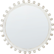 TAZILLY - Wandspiegel - Gebroken wit -  71 cm - Dennenhout