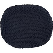 PRIENE  - Poef - Zwart - 50 cm - Katoen