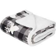 SHOREN - Plaid - Donkergrijs - 150 x 200 cm - Polyester