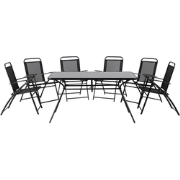 LIVO  - Tuinset voor 6 - Zwart - Polyester