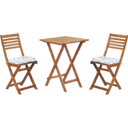 FIJI - Bistroset voor 2 - Lichte houtkleur /Blauw - Acaciahout