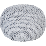 PRIENE  - Poef - Lichtgrijs - 50 cm - Katoen