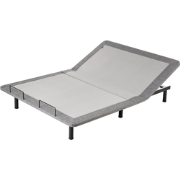 BRUNOY - Bedframe verstelbaar - Grijs - 140 x 200 cm - Polyester