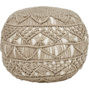 AADHI - Buitenpoef - Beige - 50 x 50 cm - Synthetisch materiaal