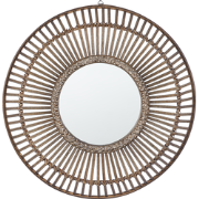 BLASITO - Wandspiegel - Donkere houtkleur  - Bamboehout