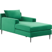 GUERET - Chaise longue - Groen - Symmetrisch - Fluweel