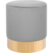 SOPHIA  - Poef - Lichtgrijs - 39 cm - Fluweel