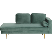 MIRAMAS - Chaise longue - Mintgroen - Rechterzijde - Fluweel