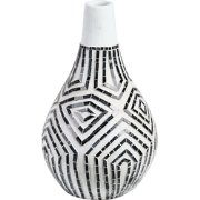 OMBILIN - Decoratieve vaas - Gebroken wit - Terracotta