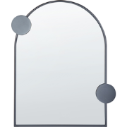 AULON - Wandspiegel - Zwart-  69 x 80 cm - Metaal