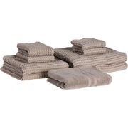 AREORA - Handdoek set van 9  - Taupe - Katoen