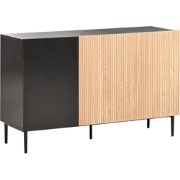 BLYTHE - Sideboard 3-deurs - Zwart/Bruin - MDF
