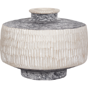 DEKSATI - Bloemenvaas - Beige/Grijs - Magnesium