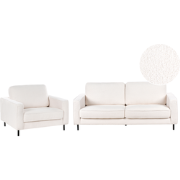 SAVALEN - Woonkamerset - Wit - Bouclé