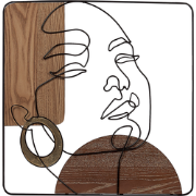 CALIFORNIUM - Wanddecoratie - Donkerbruin - IJzer/MDF